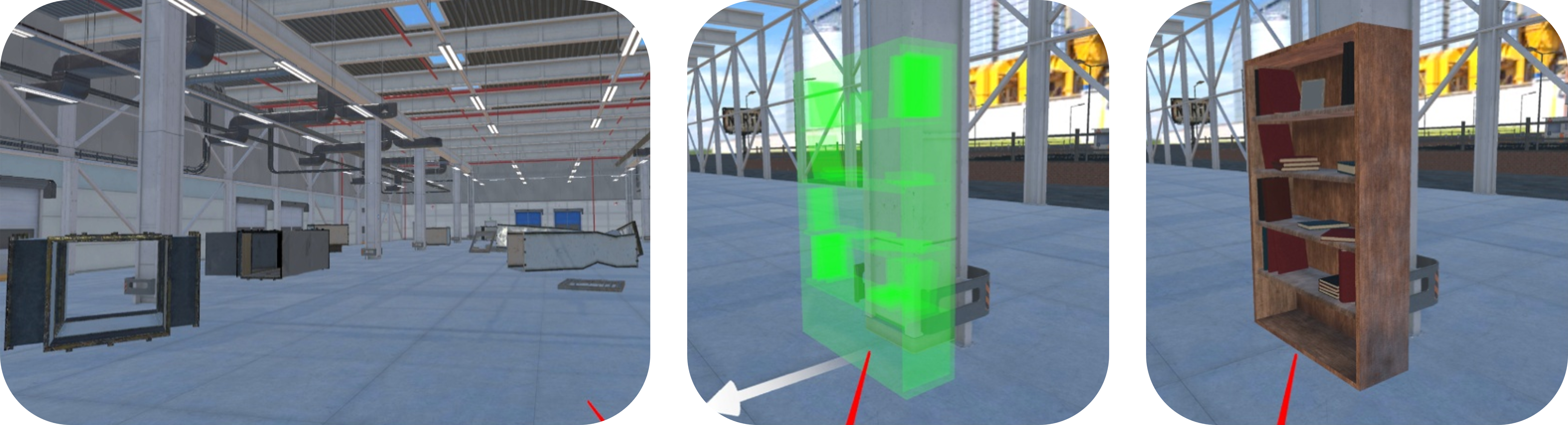 ARTH montage: factory space, object placement validation, and 4E cognition framing