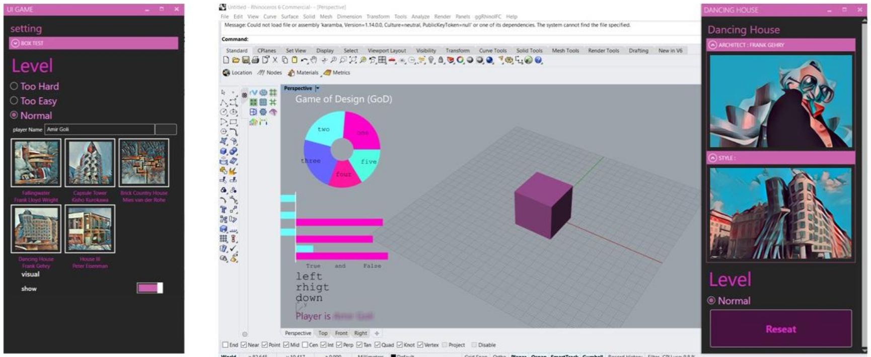 GaoDe custom user interface with pop-up guidance and real-time feedback